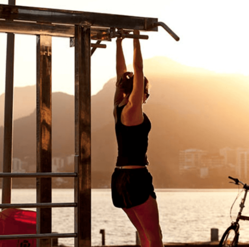 Athlete using USE equipment