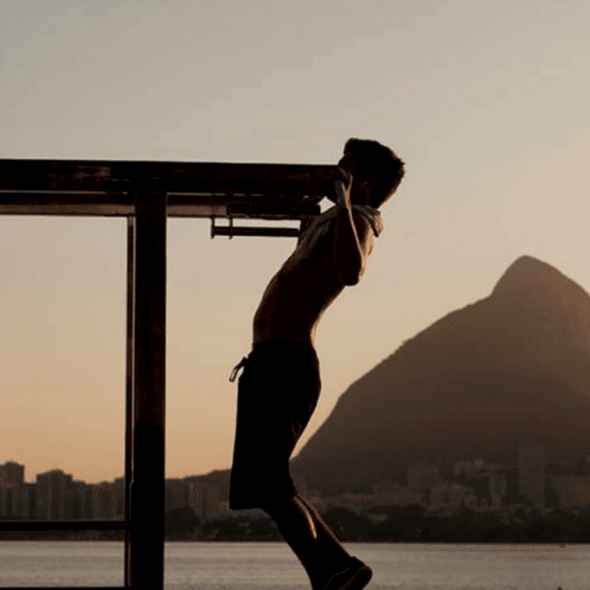 Athlete training at USE station